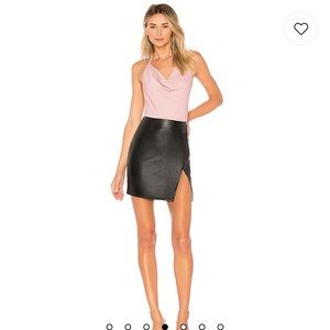 Revolve Superdown Faux Leather Mini Skirt